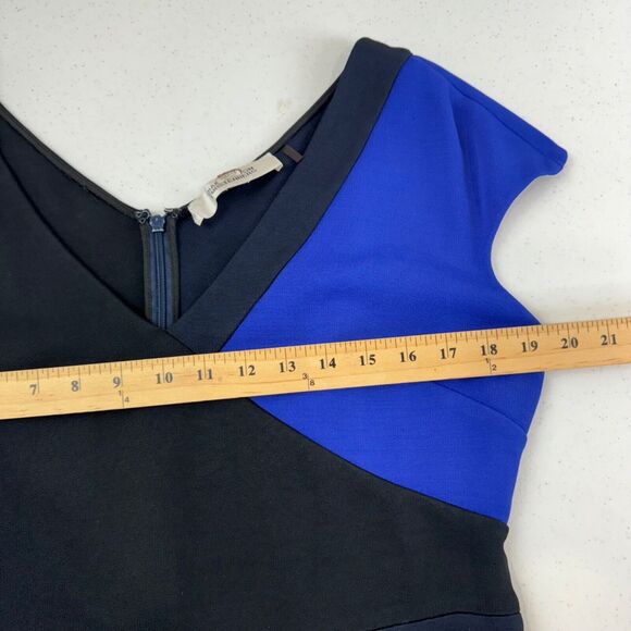 Diane Von Furstenberg Colorblock Dress Size L - Picture 8 of 10